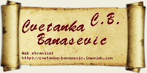 Cvetanka Banašević vizit kartica
